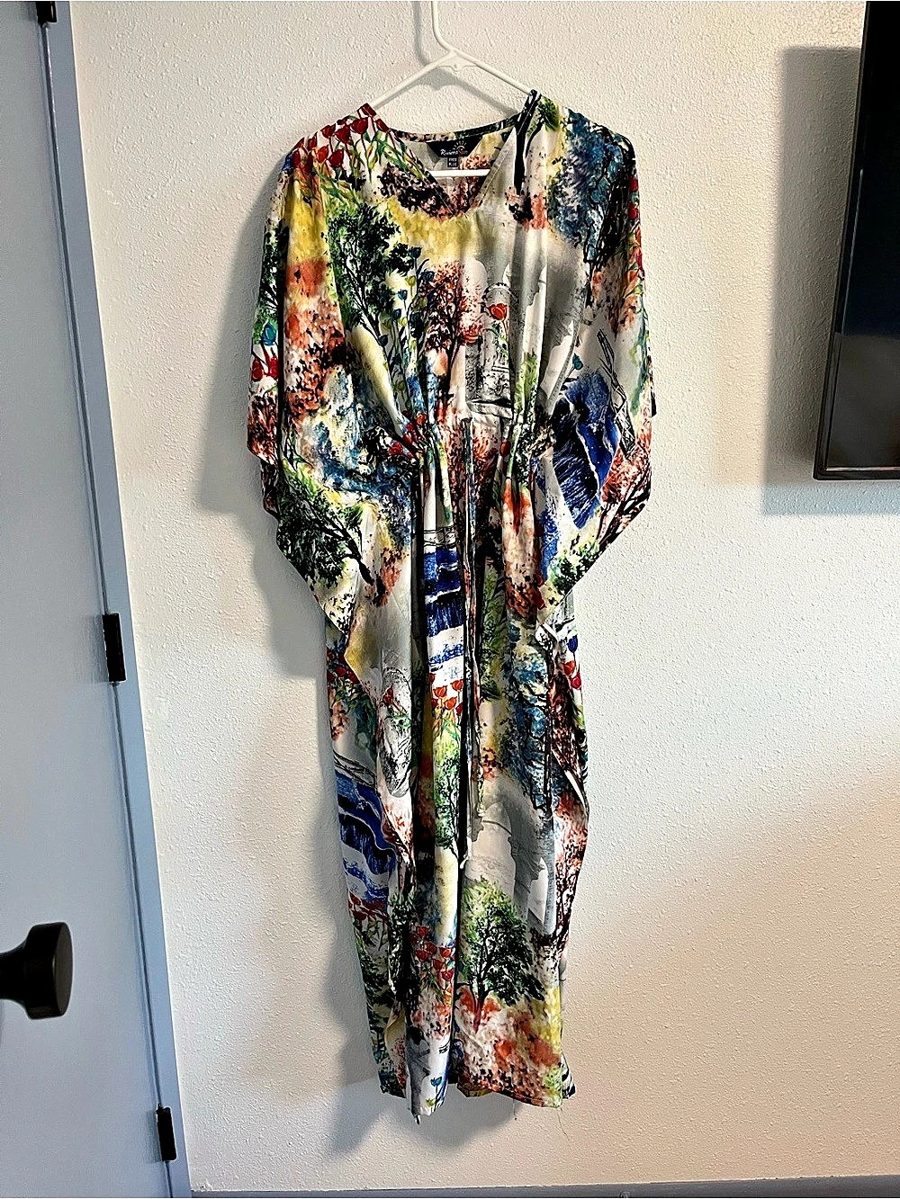 Riviera Sun Multicolor Maxi Dress Perfect for Mumus and Margaritas! One Size.